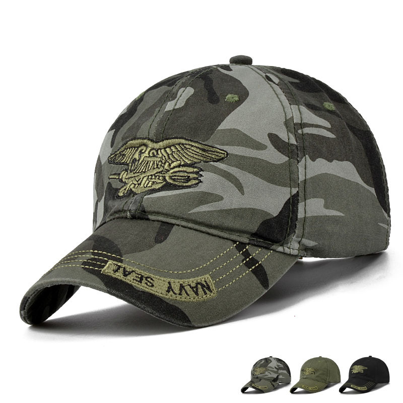 Outdoor Men's Camouflage Baseball Cap Summer Korean-style Fashionable Cap Spring and Autumn Sports Sunshade Women's Military Fans Hat