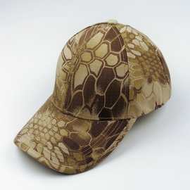 男士帽子 棒球帽户外印花迷彩帽 夏季丛林特战训练蛇纹鸭舌帽批发