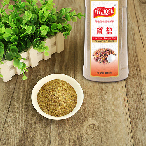 Baijia Liangwei Pepper Salt Powder 840g Bottle Barbecue Seasoning Chicken Cutlet Iron Plate Handheld Pancakes Lamb Skewer Seasoning Wholesale