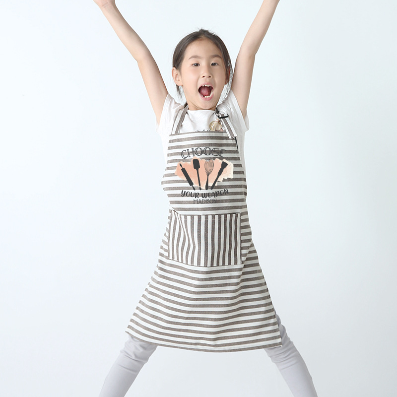 Delantal para niños LOGOTIPO personalizado jardín de infantes para niños galería de arte pintura ropa cocina antiincrustante delantal sin mangas