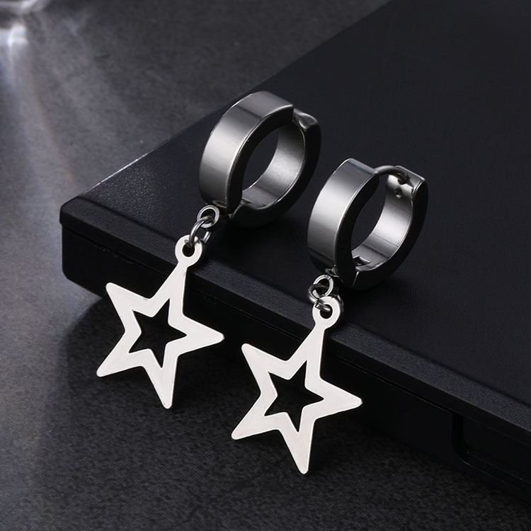 Fashion Cross Titanium Steel Plating Drop Earrings 1 Piece display picture 3