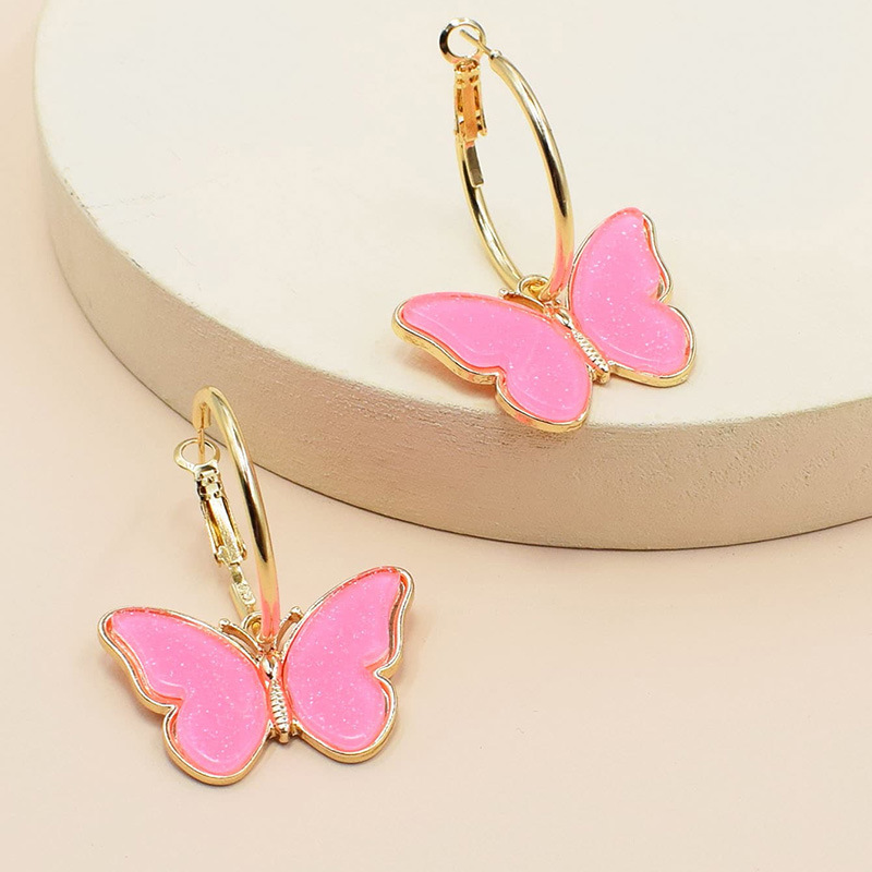 Korean Fashion Simple Women's Butterfly Earrings Wholesale Nihaojewelry display picture 7