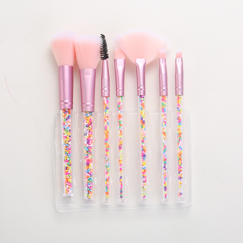 Simple Style Commute Artificial Fiber Plastic Plastic Handle Makeup Brushes 1 Set display picture 7