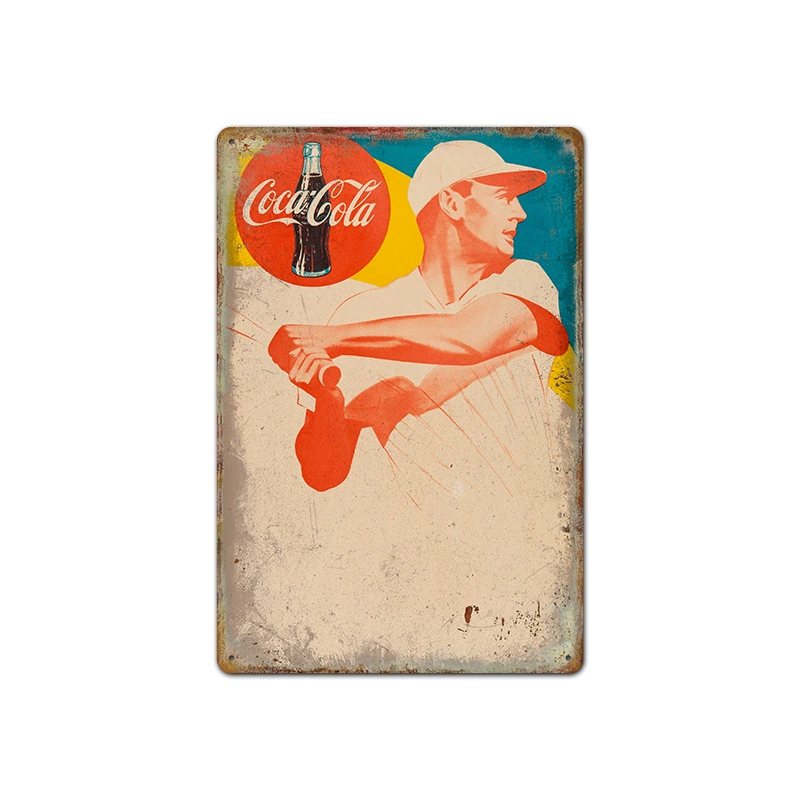 Безрамочная металлическая вывеска (Coca-Cola) ретро рекламный плакат, 20×30 см, винтажное декоративное украшение