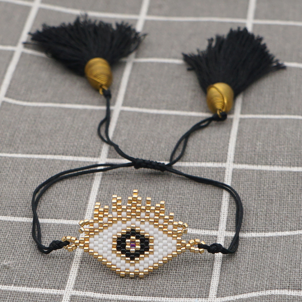 Reisperle gewebtes Teufelsauge Retro exotische Perlen Armband fr Frauenpicture13