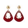 Wooden fashionable universal earrings with tassels, city style, simple and elegant design, wholesale