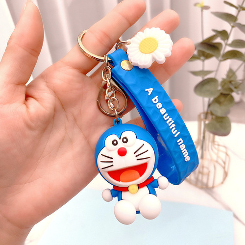 Wholesale Cartoon Anime Doraemon Keychain Cute Jingle Cat Keychain Ring Bag Pendant Doraemon Gift