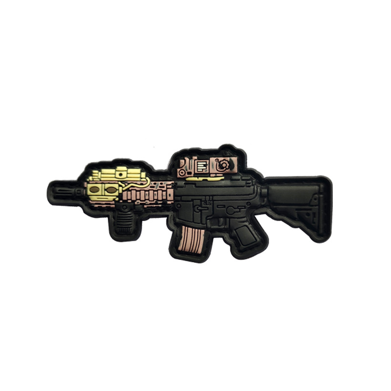 3D PVC velcro sello Q versión arma sello táctico moral insignia personalidad goma al aire libre bolsa accesorios etiqueta