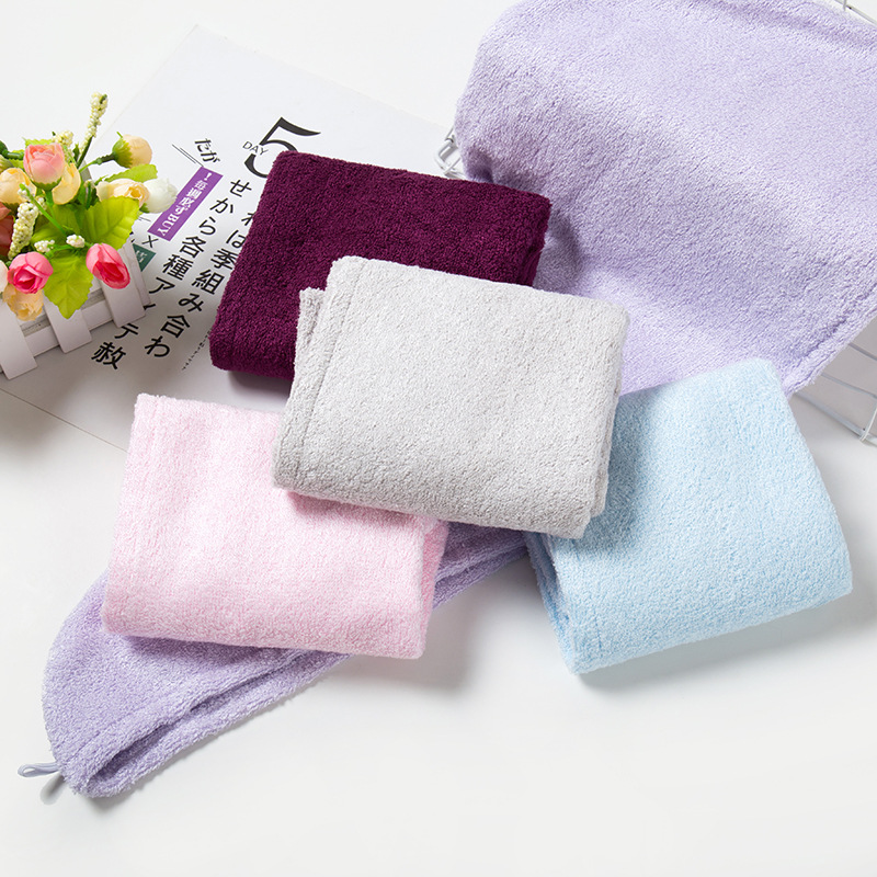 Toalla de secado de fibra de bambú, toalla absorbente para adultos para lavar el cabello de las mujeres, turbante, gorro de ducha, tamaño personalizado de 25*65 cm._voghion.com