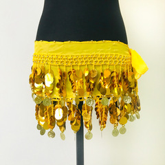 New belly dance waist chain hip scarf for beginners, lengthened and widened tassel waist scarf, Indian dance performance belt girdle