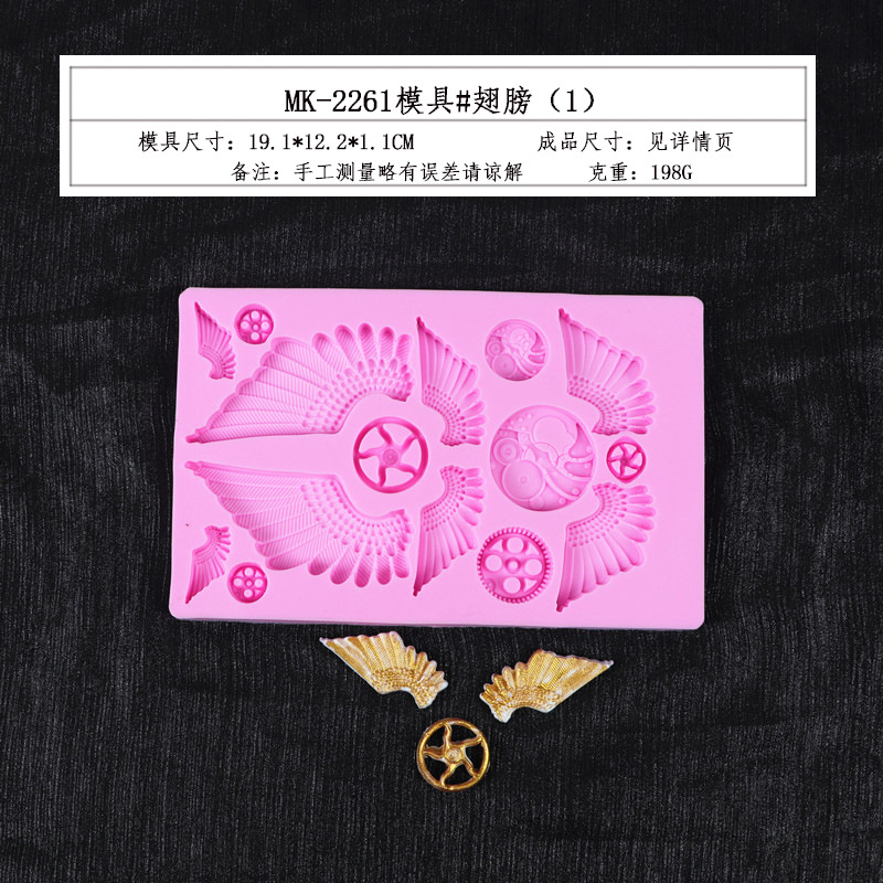 Fondant estilo Europeo en relieve de silicona molde gema pastelería de chocolate molde para hornear reloj decoración de la torta del molde de la torta