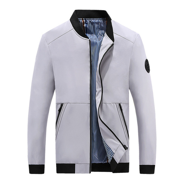 Spring and autumn thin men’s baseball collar embroidered jacket leisure Air Force Flight Jacket