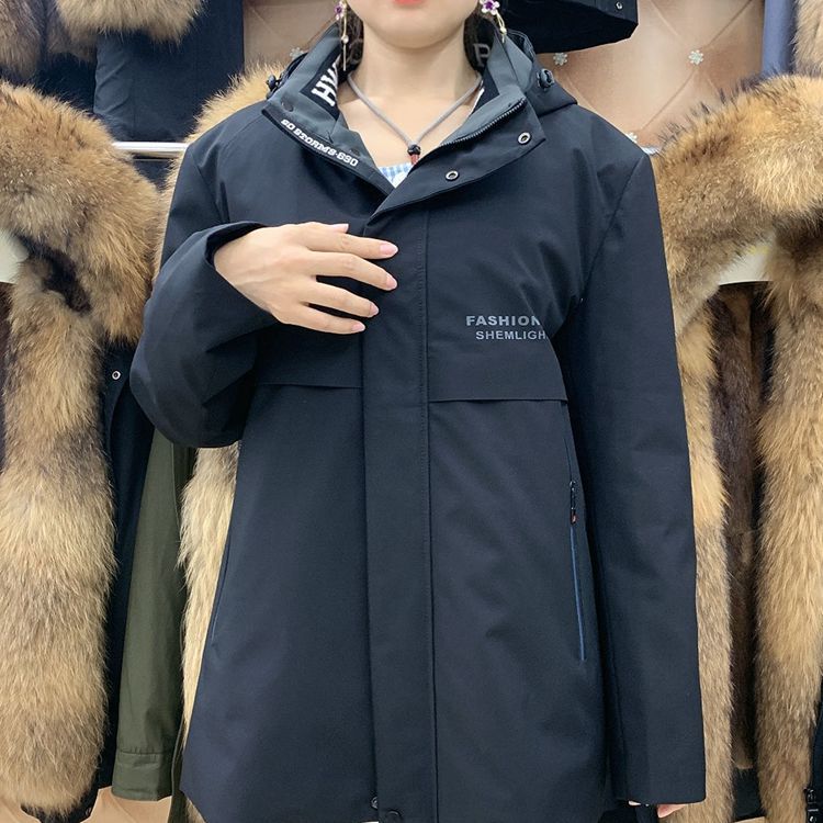 2020新款男款派克服皮草短款可拆卸兔毛内胆秋冬男士皮草外套大码