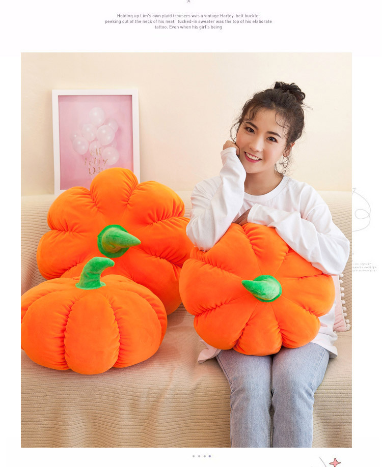 Cute Pumpkin Sleeping Pillow Plush Toy Rag Doll Large Round Cushion Birthday Gift Female Doll
