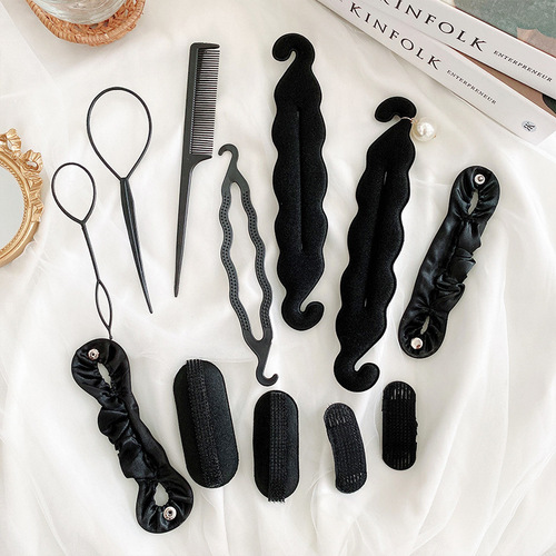 Korean version of ins lazy hair twister headband long hair to short hair temperament cute ball hair style Korean hair accessories for women