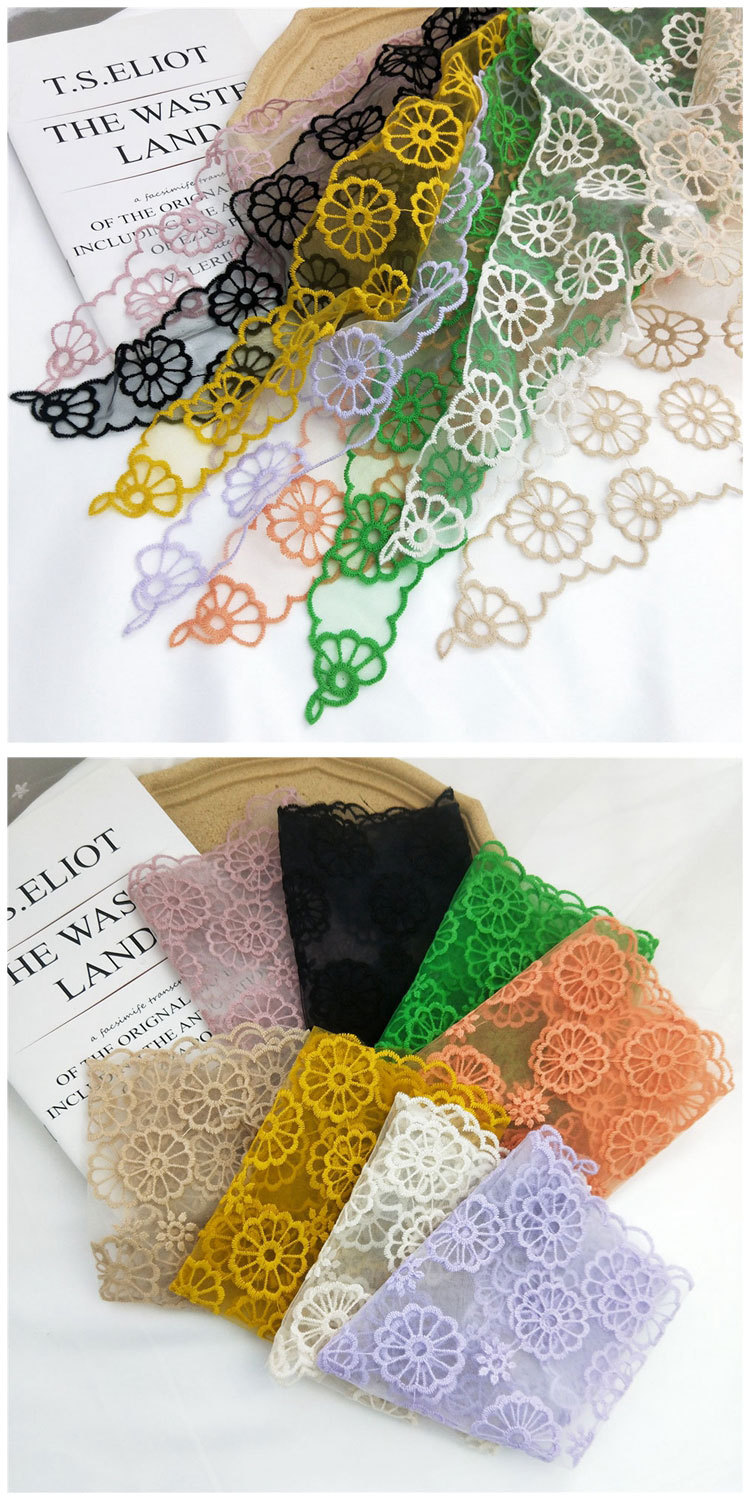 Lace Triangle Scarf Spring And Summer Korean Fashion Scarf Small Silk Scarf Headband Bag Decoration Wholesale Cheap Rs-flyfishing Products display picture 1
