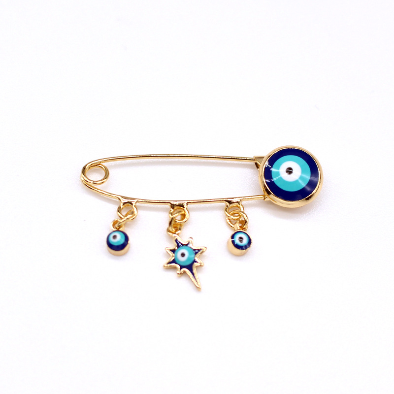 Coréenne Nouveau Turc Blue Eye Broche Pendentif Pin Badge Eye Broche Amour Éléphant Broche Collier display picture 6