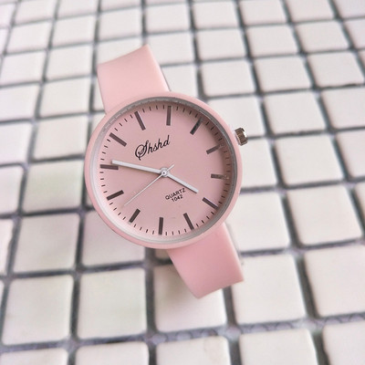 the republic of korea ulzzang watch Trend junior middle school student Korean Edition fashion Simplicity jelly waterproof Female models Quartz watch