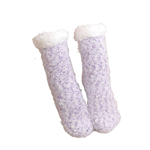 Adult Snow Socks Floor Socks Sleep Socks Carpet Socks Winter Home Warm Thick Fleece Slippers Socks for Girls and Boys