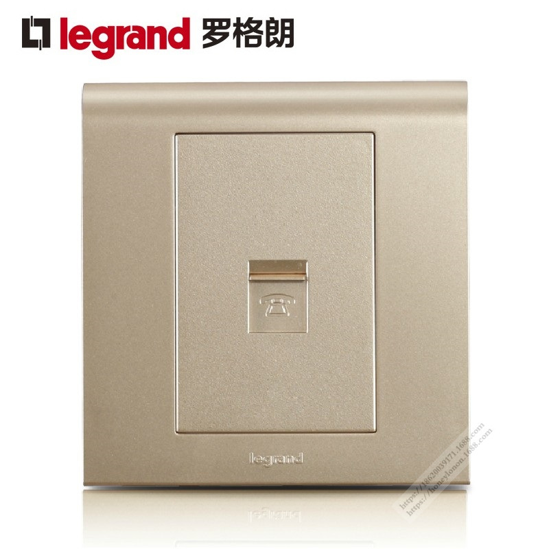 Legrand/罗格朗 K5系列 一位电话插（漫金色）K5/T01-C2