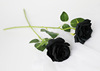 Simulation flowers black rose head flower 7 heads, fake flowers 9 heads silk flower bouquet decorative wedding home ornaments