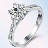 Wedding ring, one carat, simple and elegant design