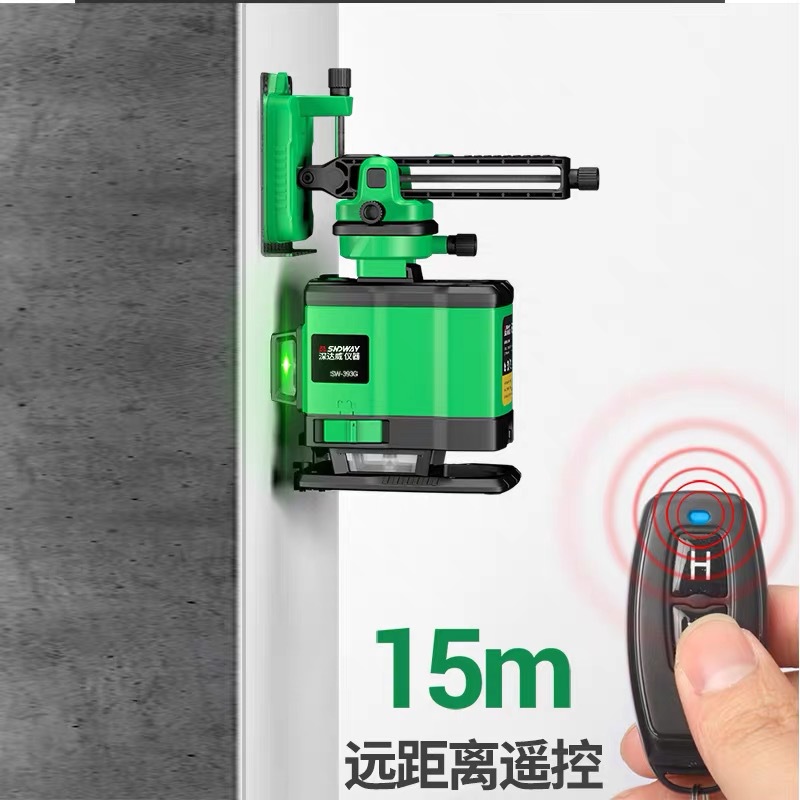 SNDWAY/水平仪SW-393G/392G绿光水平仪 砌墙贴地安平水平仪