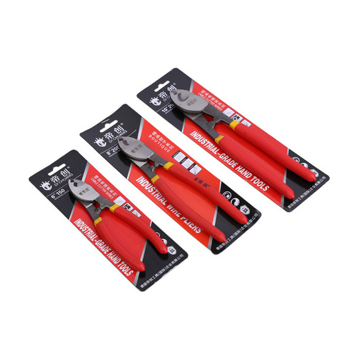Wholesale 6 inch cable pliers, high carbon steel flat nose 8 inch cable cutters, plastic handle stripping cutters, wire cutters
