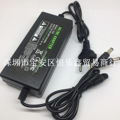 12V5A4A3A一分拖二电源适配器 LED灯箱/驱动/摄影棚 双头电源美规|ms