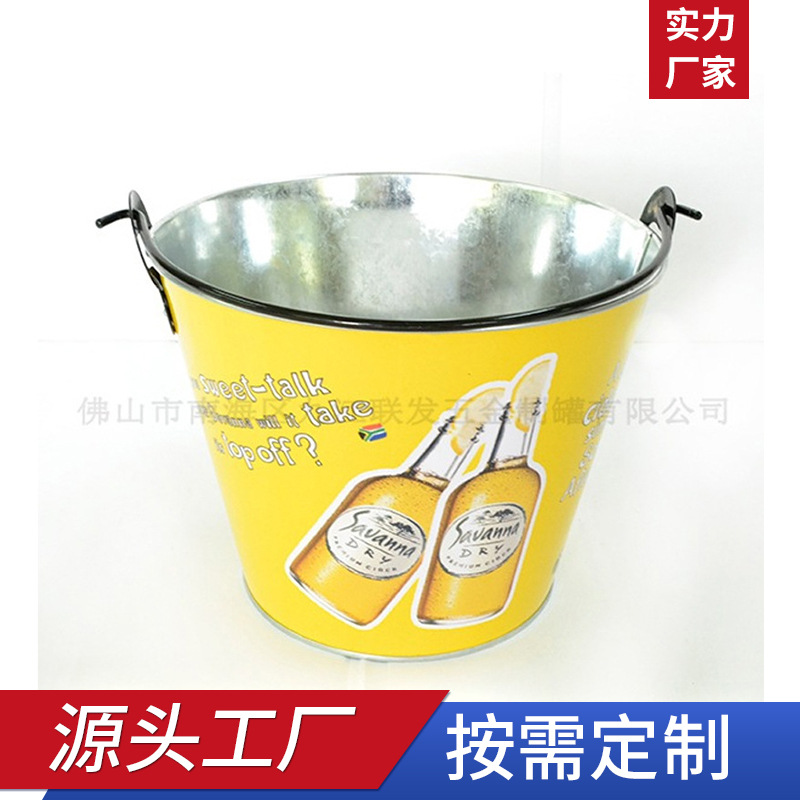 【定制】马口铁冰桶/马口铁啤酒桶/镀锌铁冰桶/小冰桶/开瓶器冰桶