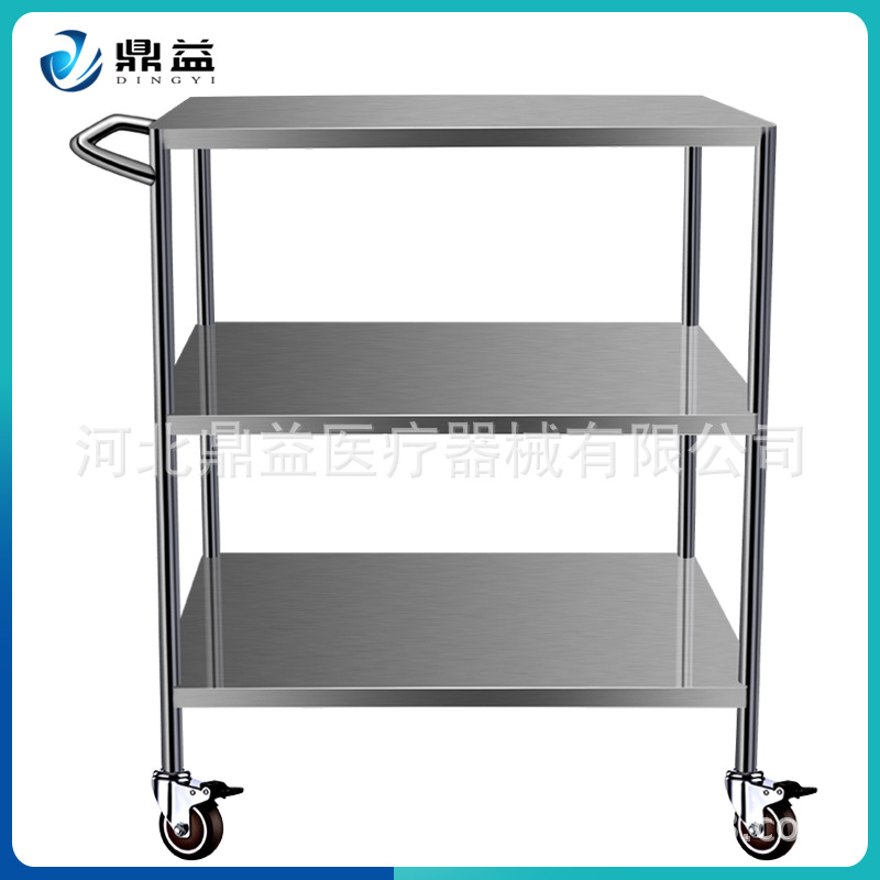 三层平板小推车仪器设备推车不锈钢手推车实验室器械车试验台车