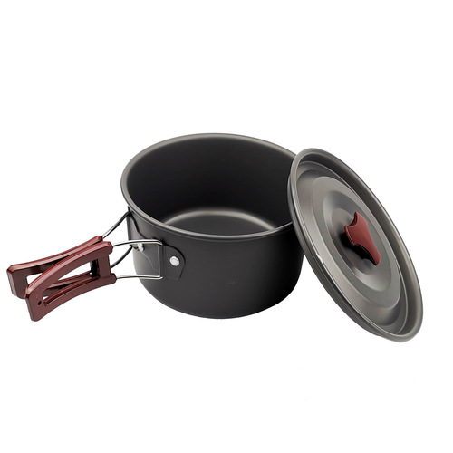 Cross-border outdoor supplies camping cookware foldable large pot portable single pot campfire single soldier cookware picnic equipment