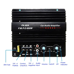 Amplifier, 600W, high power, 12v, 60A