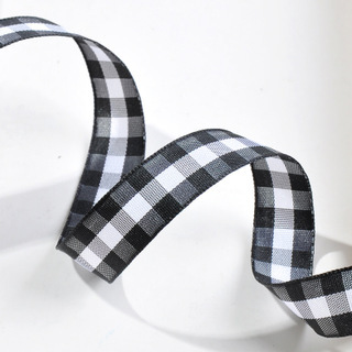 Yao Ming Plaid cinta hecha a mano DIY cinta regalo material de embalaje 2,5 cm Plaid banda accesorios para el cabello material decorativo