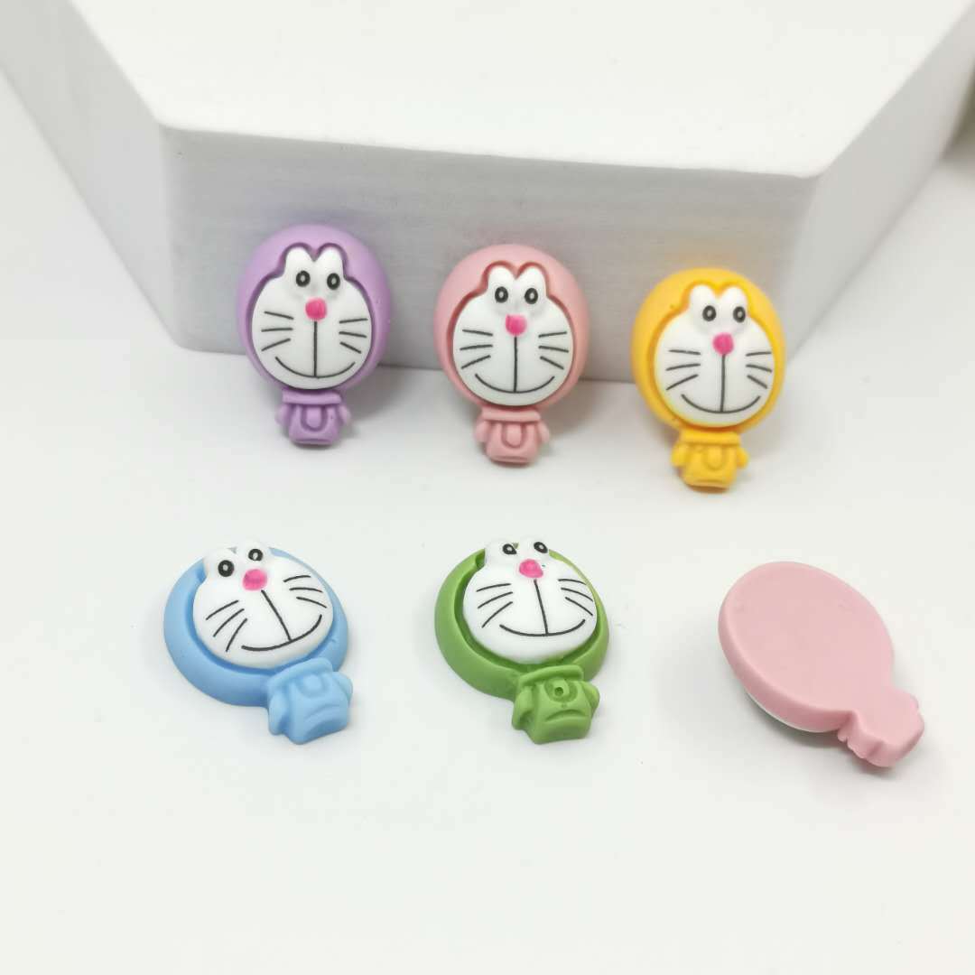 lovely Jingle cat resin parts Mobile phone shell diy manual Hair rope Hairpin Cartoon Hairdressing accessories Patch