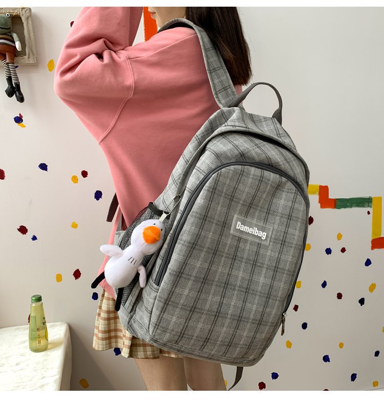 Simple Plaid Backpack display picture 51