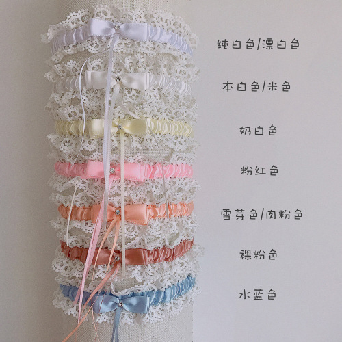 LW46 European and American bridal lace garters, bow sexy garters, Western-style wedding thigh rings, wedding accessories