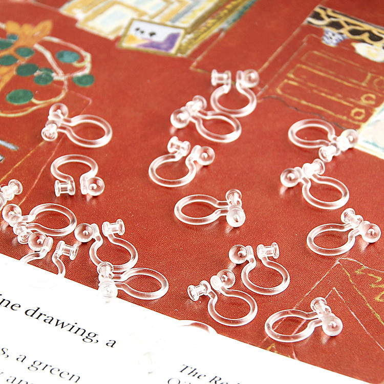 Invisible plastic transparent ear clips