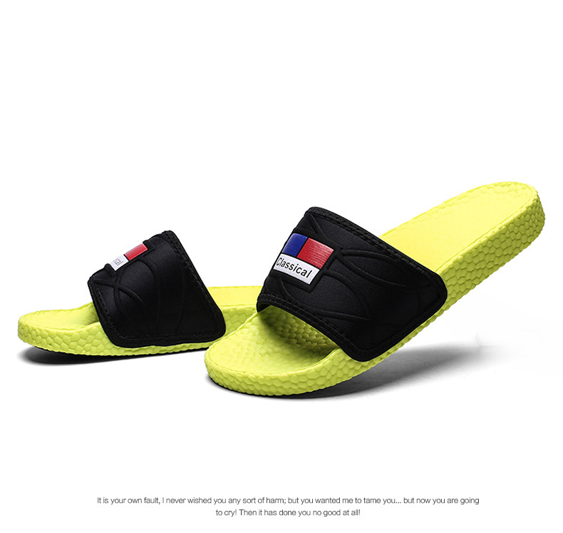 Lu 'an Summer slide Coconut Slippers for Adult men, anti-slip outdoor casual fashion, one-line trendy slippers, with a feeling of stepping on feces undefined