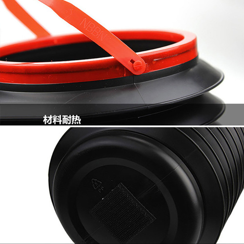 Car 4L bucket with lid, foldable and retractable umbrella bucket, car trash can, creative storage in car