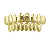 Hip -hop braces 18K electroplated copper grying grillz 8 under 8 braces is suitable for men and women's light face tooth accessories