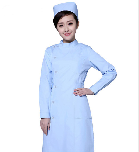 Hospital doctor nurse Hospital doctor dress long sleeve close waist short sleeve work dress white coat doctor Hospital doctor dress large size female