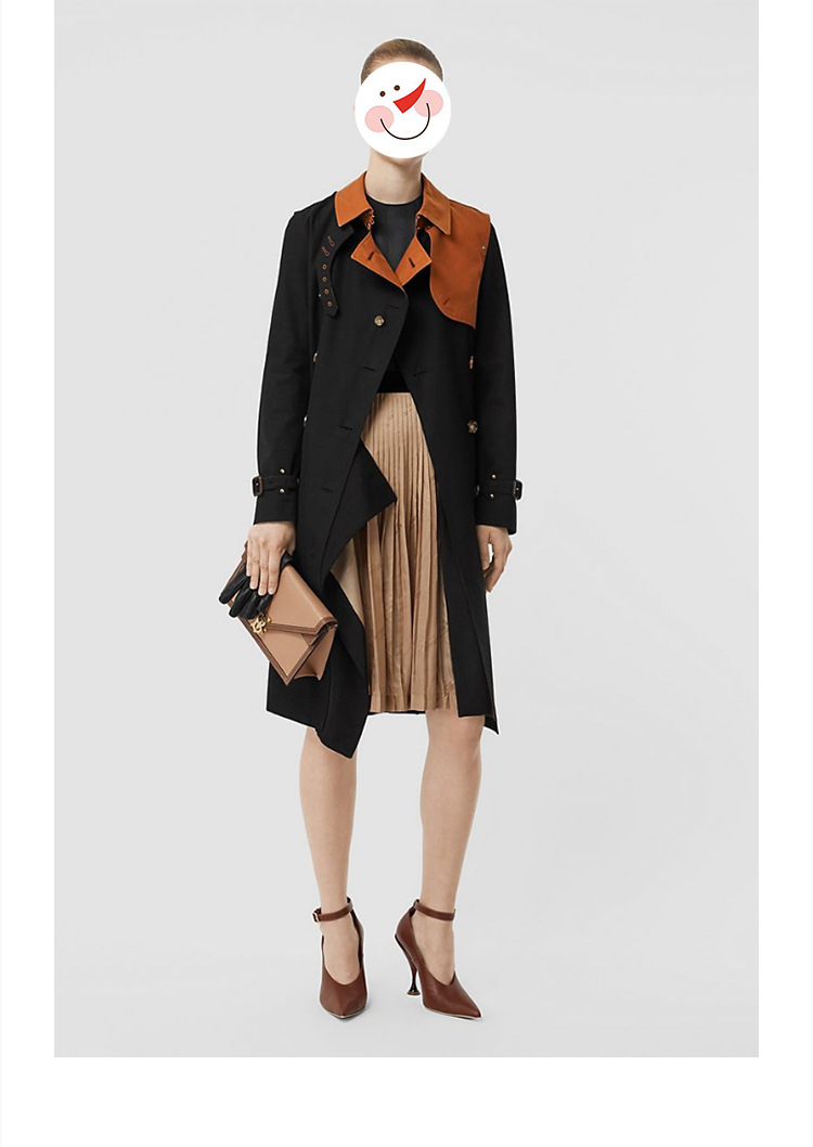 外贸岛国B家订单~经典肯尼顿版型Trenc*h撞色女士风衣秋季外套女