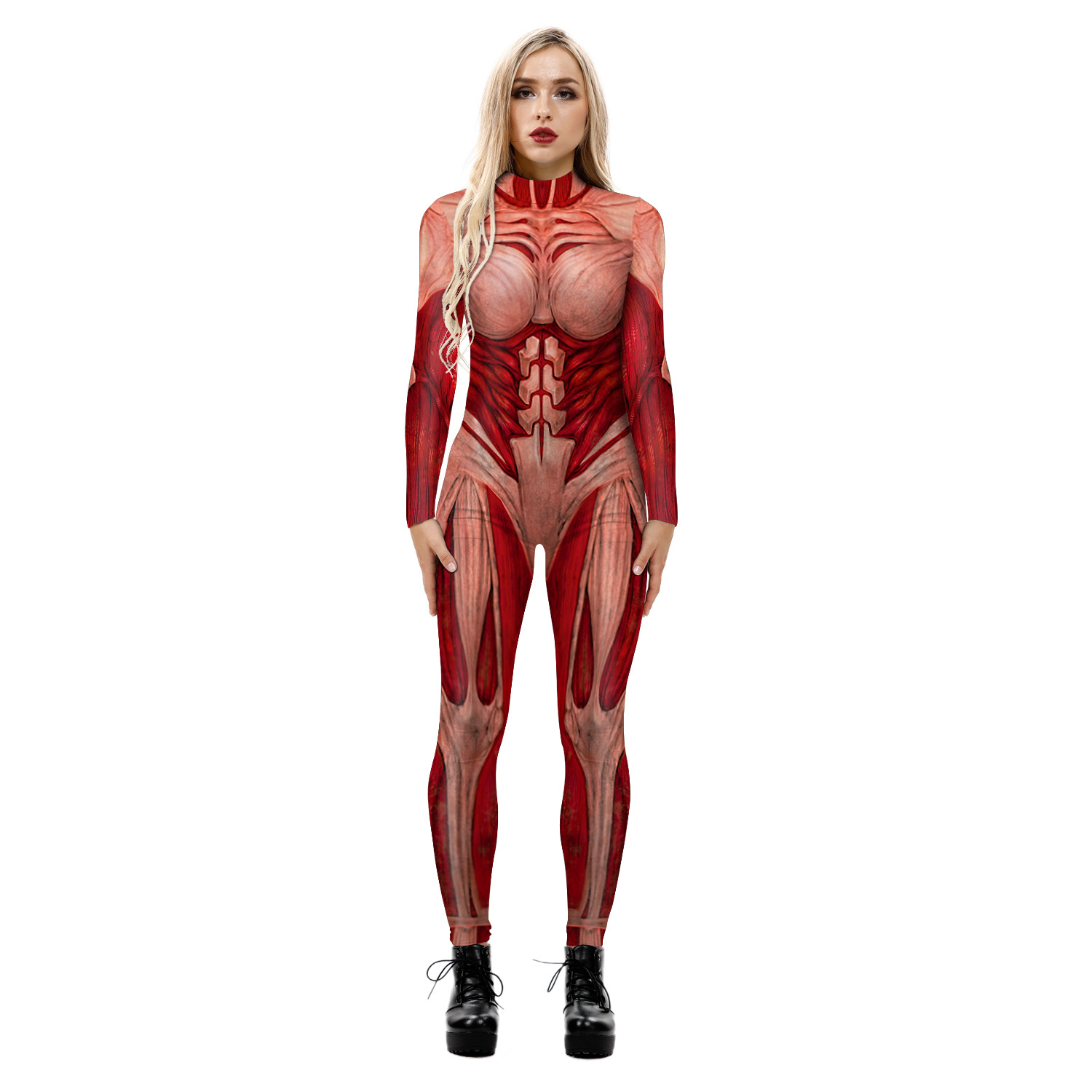 women s Venom Printing Cosplay Jumpsuit nihaostyles wholesale halloween costumes NSMDF78778