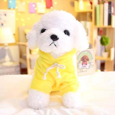 Suéter perro blanco amarillo