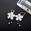 Earrings flower-shaped, acrylic resin, Japanese and Korean, new collection, flowered