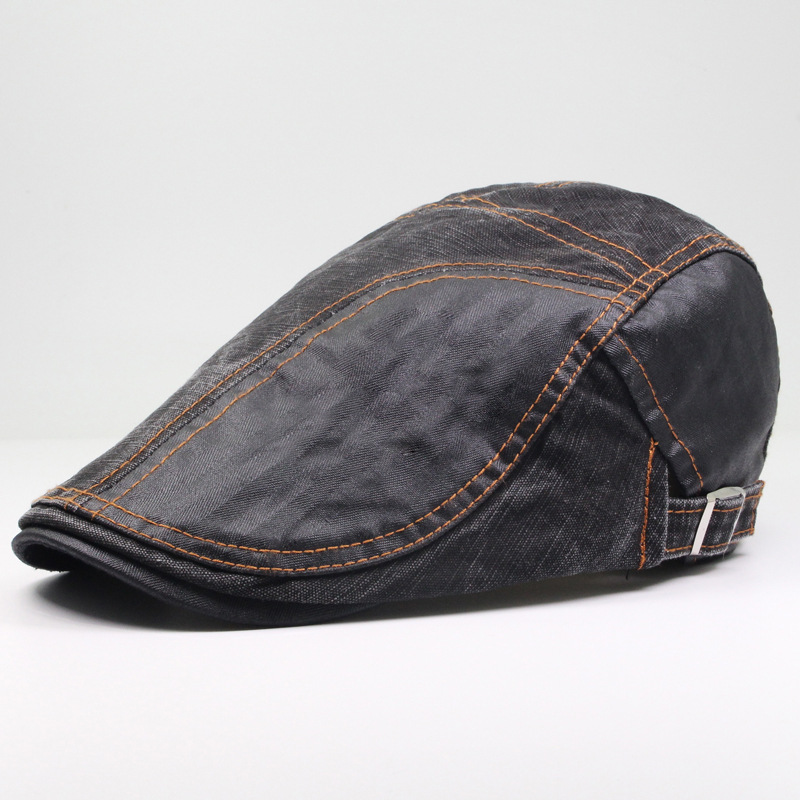 Neue lässige Patchwork-Entenschnabelmütze aus reiner Baumwolle, Sommer-Barett für Herren, Sonnenschutz, atmungsaktiv, modische Mütze_voghion.com