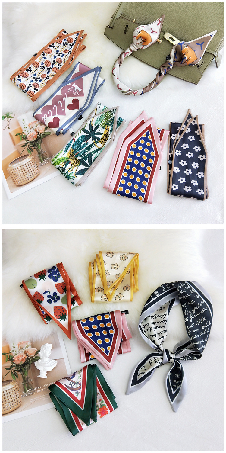 Korea Double-sided Sharp-angled Silk Scarf display picture 24