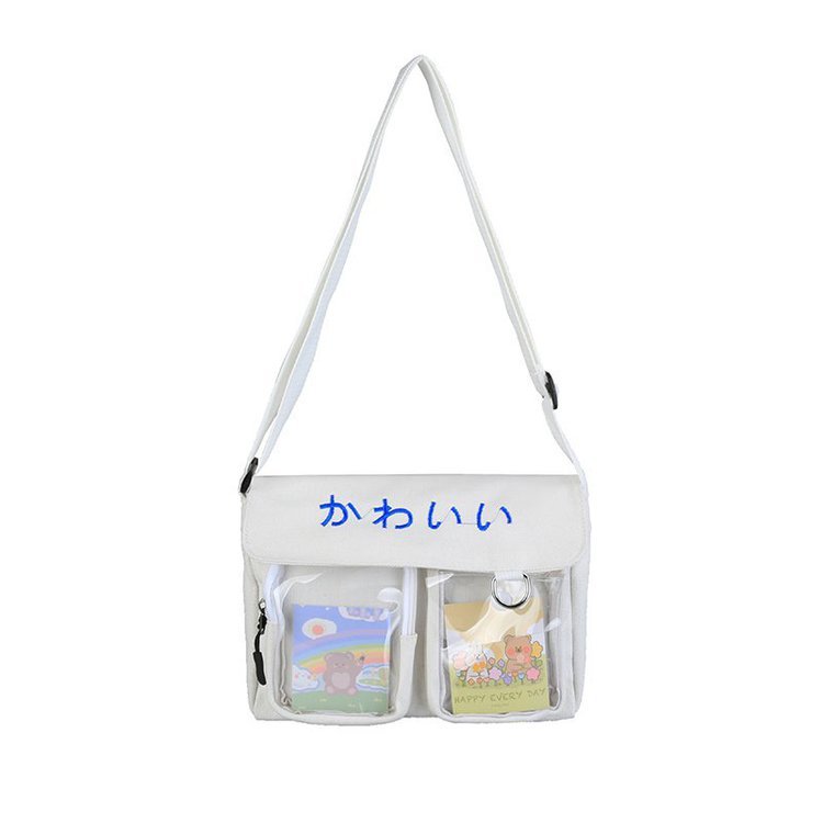 Cute Cartoon Transparent Canvas Bag Korean Chic Student Wild Class Package Wholesale Nihaojewelry display picture 24