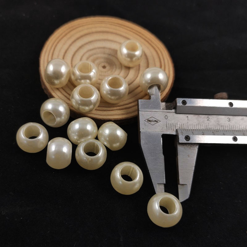 Yiwu jewelry large hole Pearl crafts beads super large hole beads curtain hanging beads hat clothes hanging beads